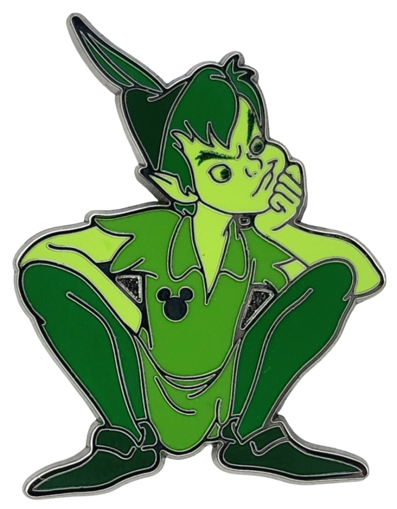 3253.海外ディズニーワールドヒドゥンミッキーピン グリーン ピーターパン 3253.海外ディズニーワールドヒドゥンミッキーピン グリーン ピーター