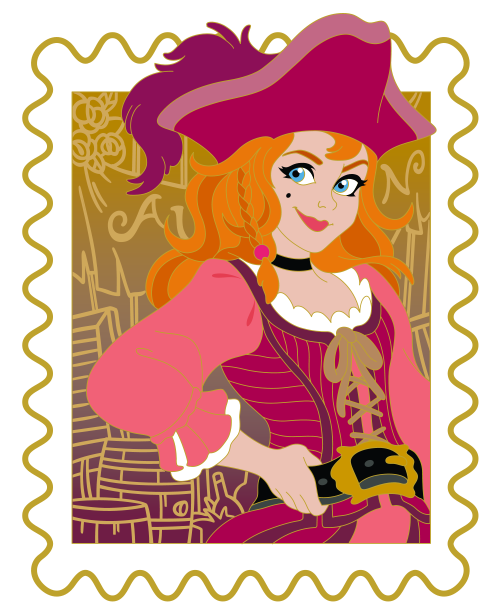 Disney Park Stamps - Captain Redd - Pirates of the Caribbean | PIN