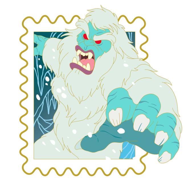 Disney Park Stamps Yeti Matterhorn Bobsleds PIN 103275 disney-park-stamps-yeti-matterhorn-bobsleds-pin-103275