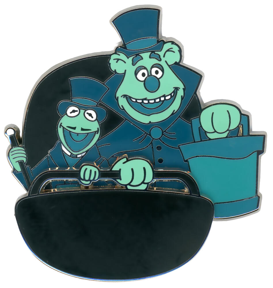 ティファニー キャット ハミルトン フィギュア オリジナル発泡ケース、証明書 Muppets Haunted Mansion - Kermit and Fozzie as Hatbox Ghost | PIN