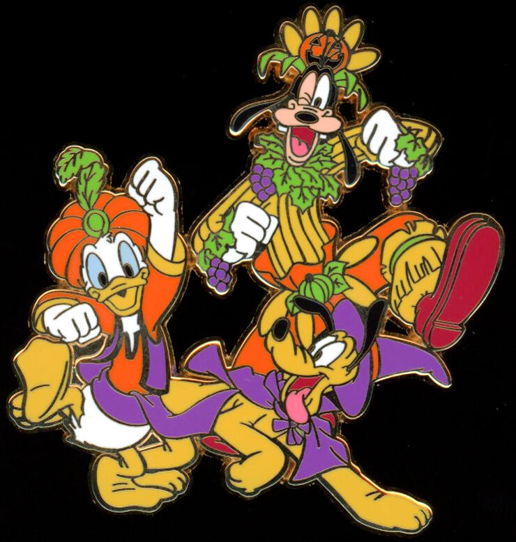 ディズニー　プーさん　ピンバッジ　2004 ハロウィン Halloween 2004 - Donald, Goofy and Pluto | PIN 104929
