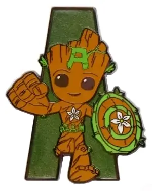 Marvel We Are Groot Mystery Pin Set - Groot as Captain America - A ...