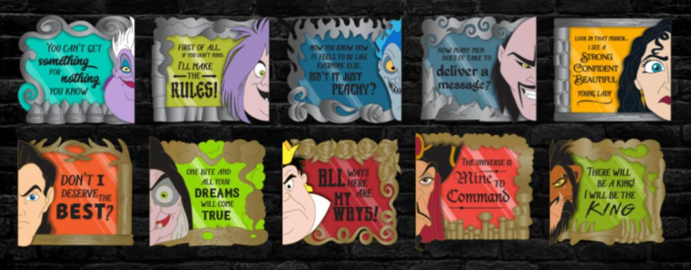 Disney After Dark Pin Event 2024: Vile Words of Wisdom Vending Machine Mystery Collection