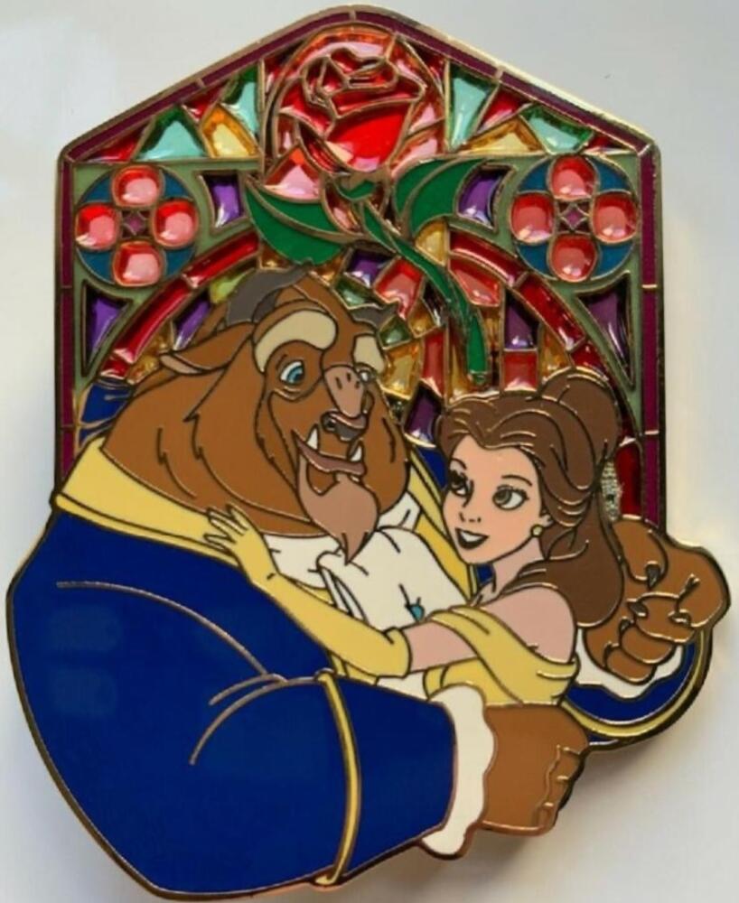 Stained Glass Beauty and the Beast Set Disney Trading Pin Series