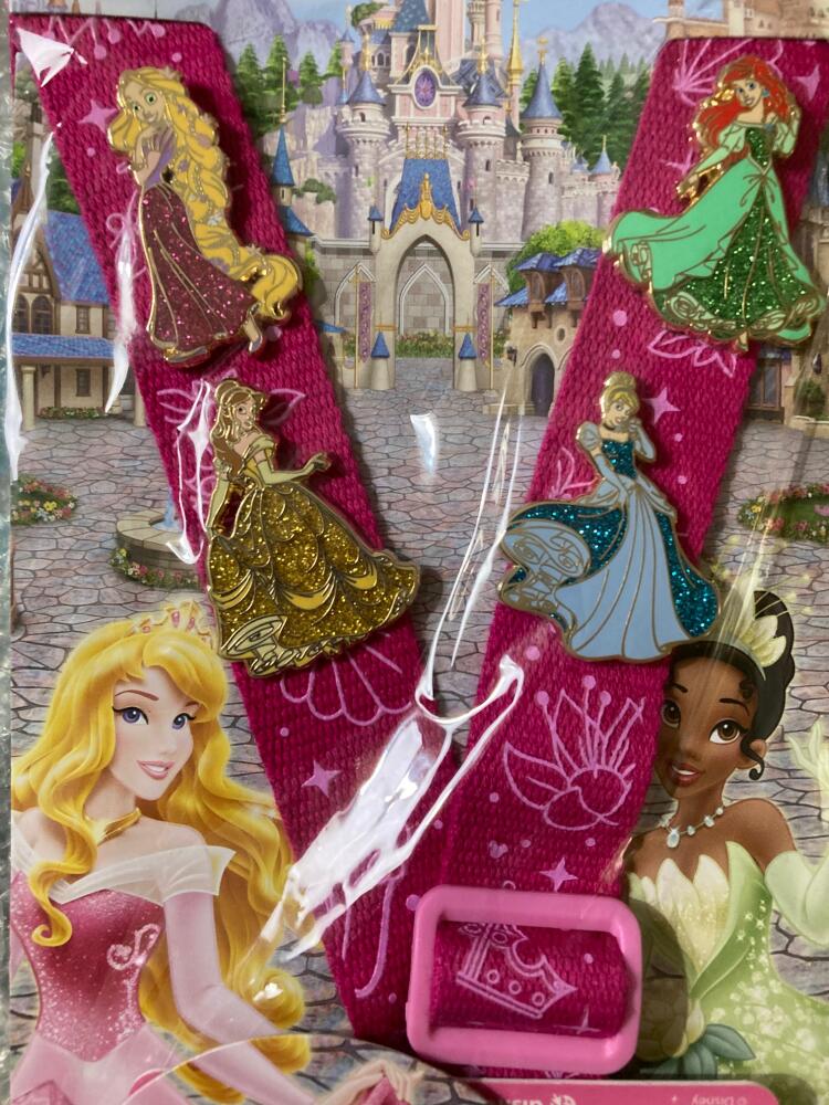 Disney Glitter Princesses 4 Pin Lanyard Set - DLP 2013 Princess Starter ...