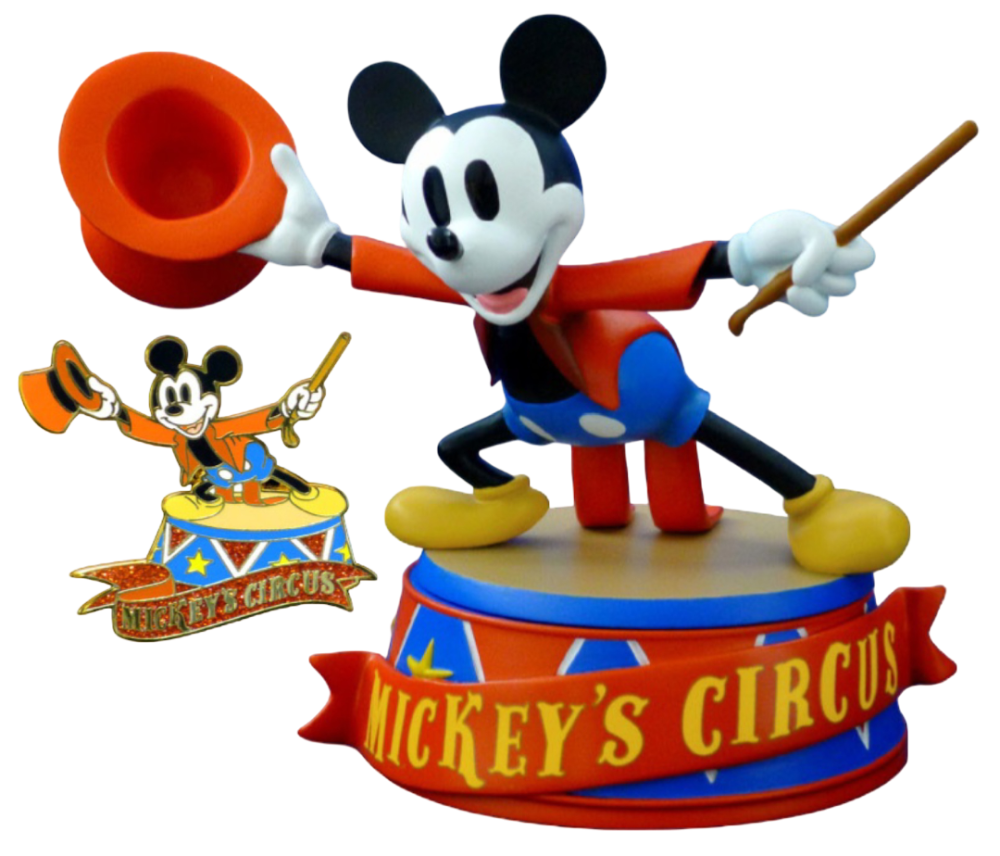 Ringmaster Mickey Mouse Figurine and Pin — Full Set