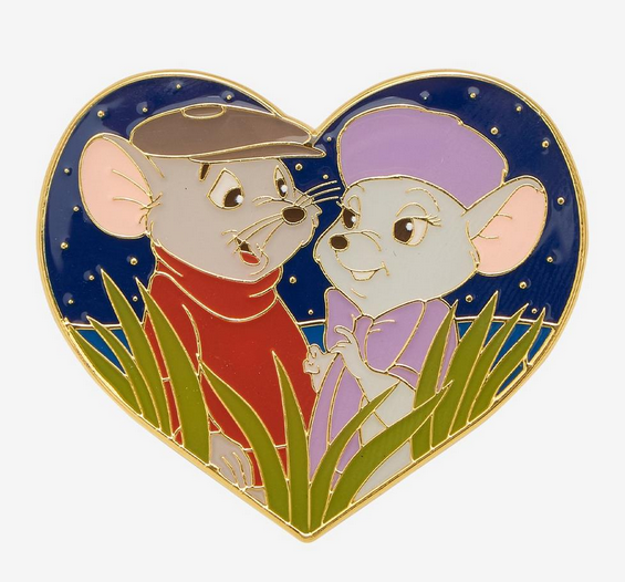 Disney Pin★フレンチフライピンバッジ★限定100個　保管品 BoxLunch - Disney - The Rescuers Bianca and Bernard Heart | PIN 109208