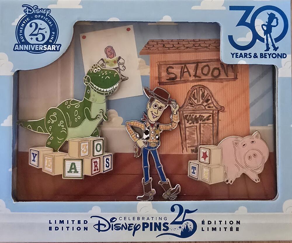 世界限定180 TOY STORY Stamp with Pin 額装品 Pixar -