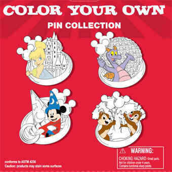 Color Your Own Pins Booster Set - Walt Disney World