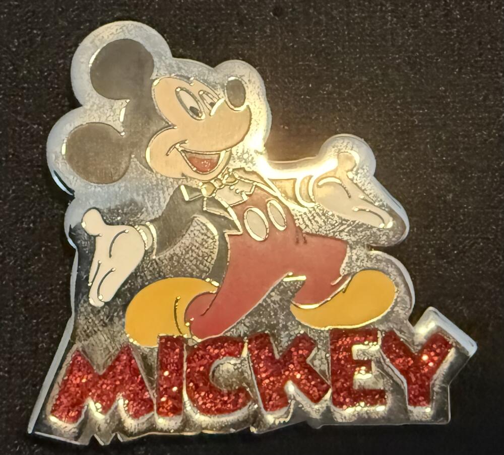 Mickey Mouse - Mickey Mouse with Glitter Red Letters | PIN 115165