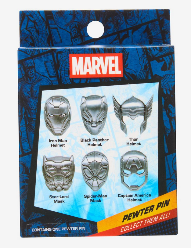 Marvel Hero Helmets Blind Box Pewter Pins - Unopened Box | PIN 116390
