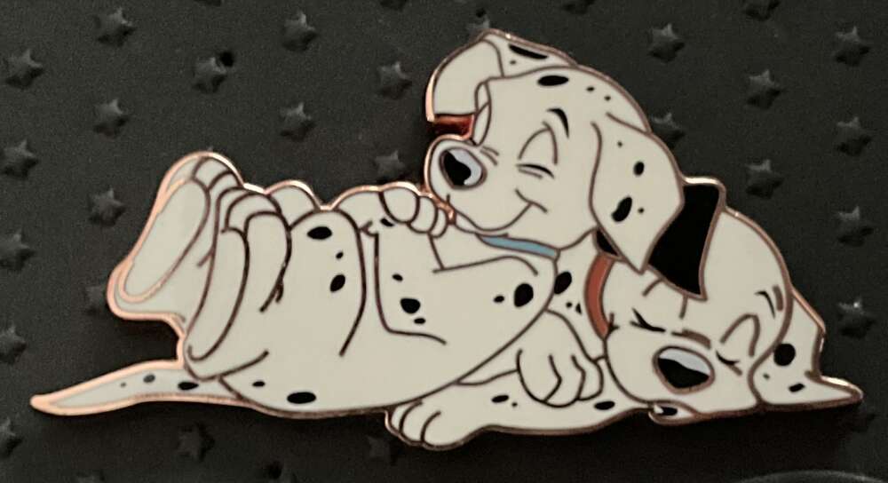 Dalmatian Puppies Sleeping - Rose Gold