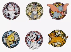 Loungefly Disney Animals Stained Glass Blind Box Enamel Pin