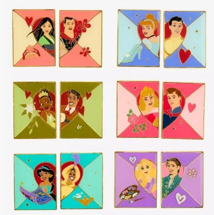 Loungefly Disney Princess Couple Blind Box Enamel Pin Set — BoxLunch Exclusive