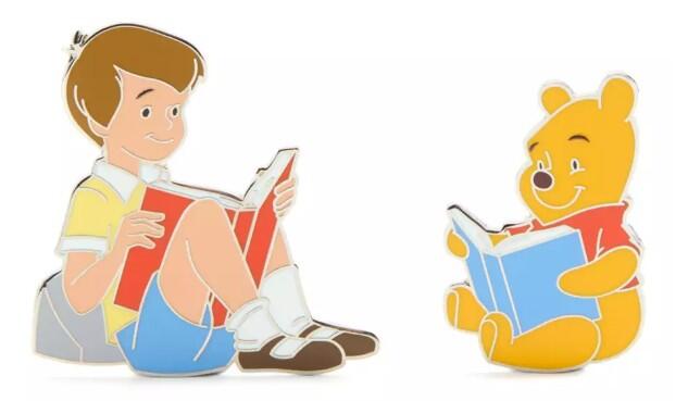 Winnie the Pooh and Christopher Robin Reading Pin Set
