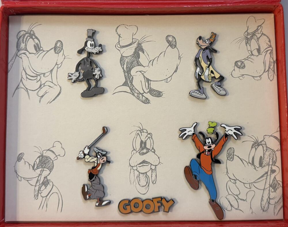 118558 - 70 Goofy Years boxed pin set - Goofy's 70th anniversary
