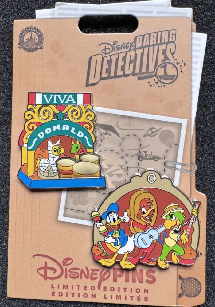 ★レア！レトロ★WDW★COMIC STRIP SERIES★ピンバッジ★ Disney Daring Detectives Series - Grand Fiesta Tour Daring