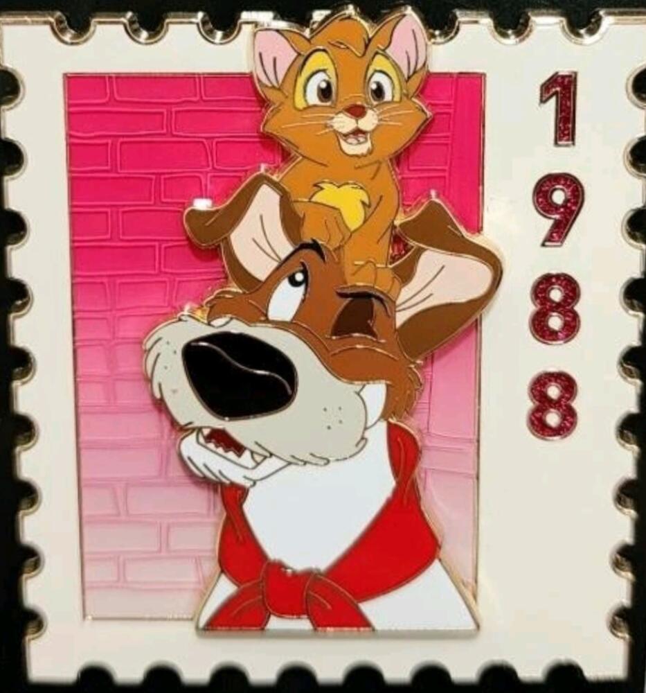 DEC stamp pin Oliver オリバー　ピンバッジ D23 Expo 2026: The Ultimate Disney Stamp - Oliver & Company (1988