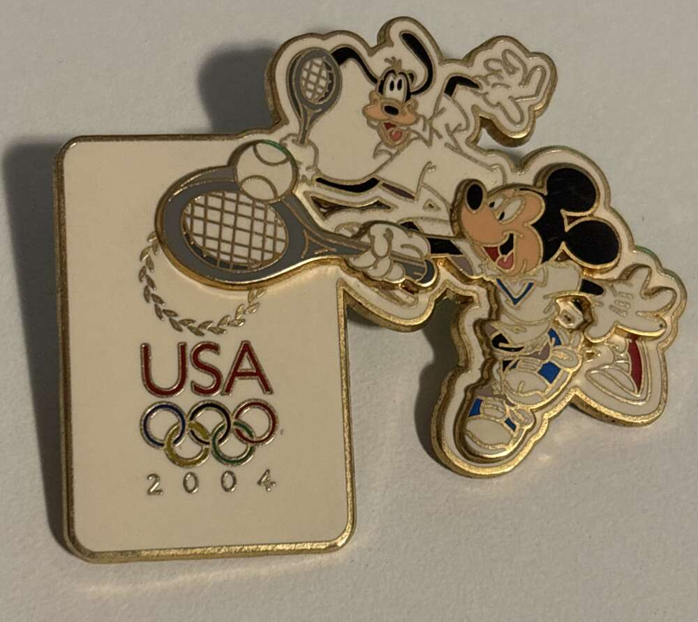 Olympics 2004 - Mickey and Goofy Tennis Disney Trading Pin Series