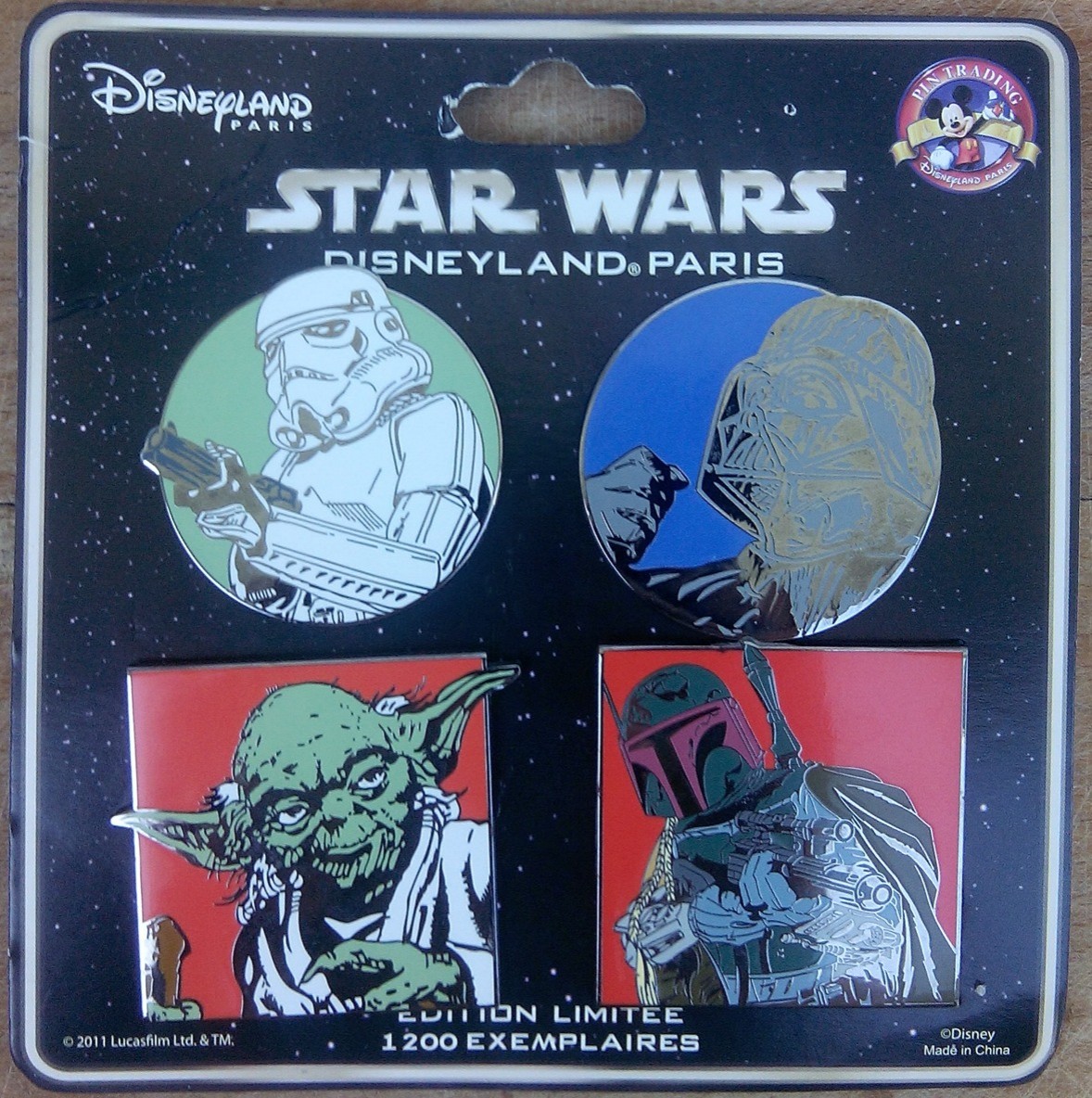 Boba Fett, Darth Vader, Yoda, and a Stormtropper