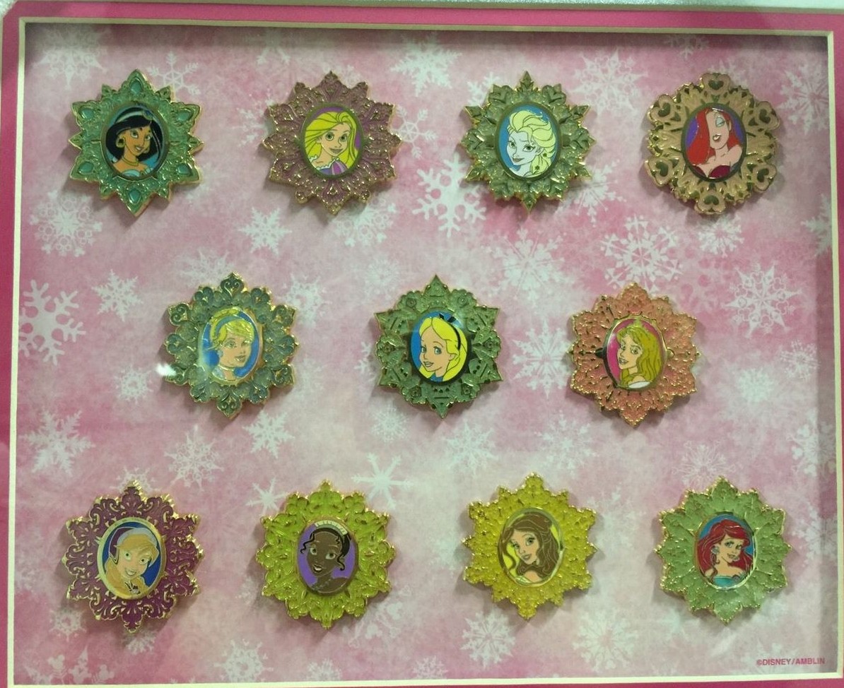 Season's Greetings Princess Snowflake Mystery Pin Set