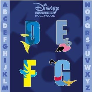 DEFG Set - D Dory, E Eeyore, F Flounder and G Genie