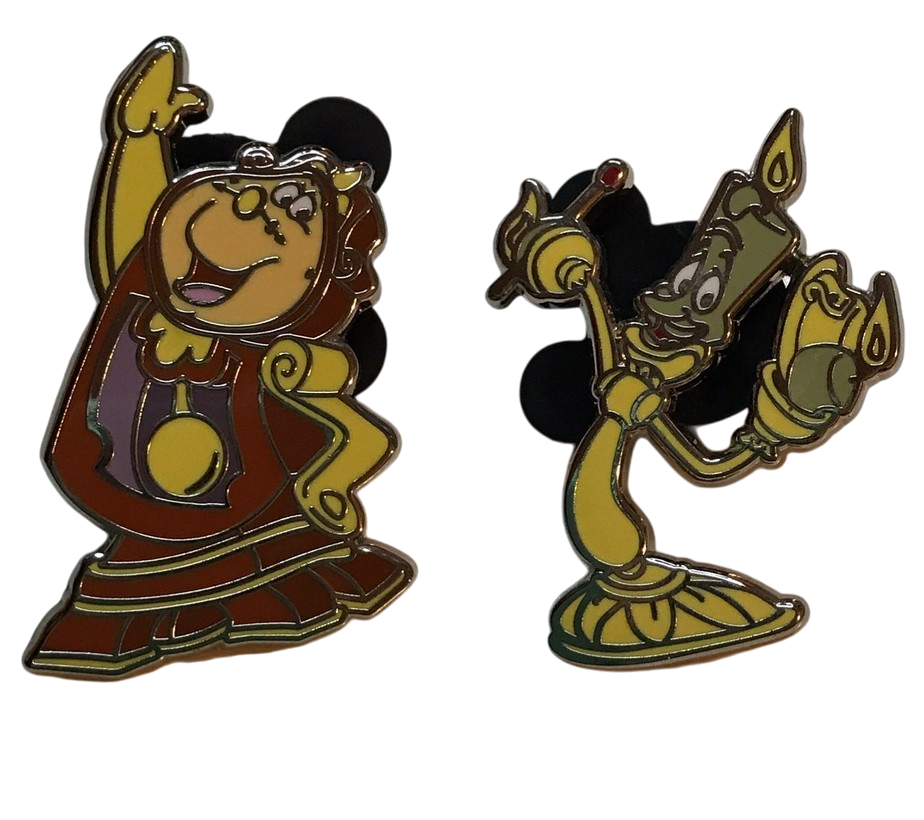 Lumiere and Cogsworth 2-Pin Set
