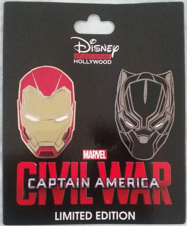 Team Iron Man 2 pin set - Iron Man & Black Panther