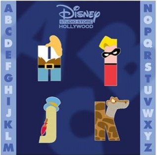 HIJK Set - H-Happy, I-Mr. Incredible, J-Jiminy Cricket and K-Kaa