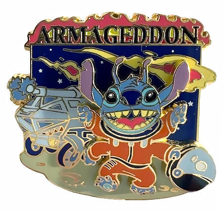 【レア】DisneyAuctions スティッチ アラジン柄　ピンバッジ スティッチ ピンバッジ アラジン アブーズバザール - メルカリ