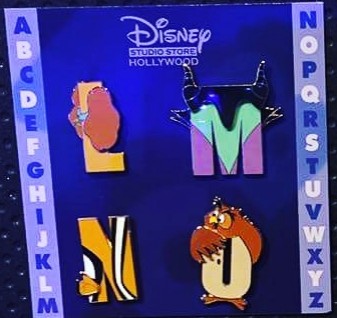 LMNO Set - L lady, M maleficent, N nemo, O owl