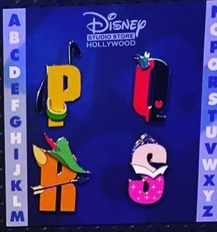 PQRS Set - P pluto, Q queen of hearts, R robin hood, S sleeping beauty