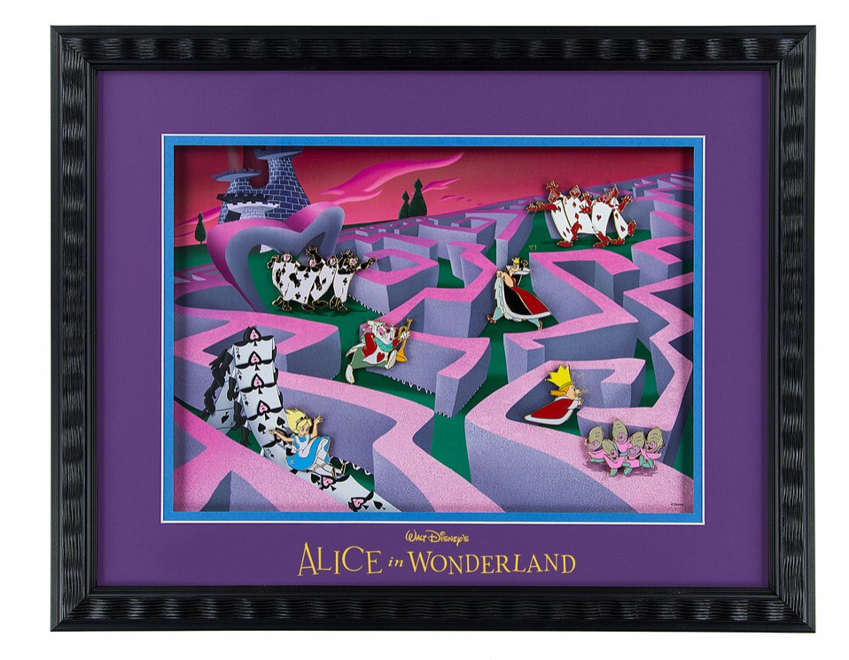 Queen of Hearts Maze Framed Pin Set