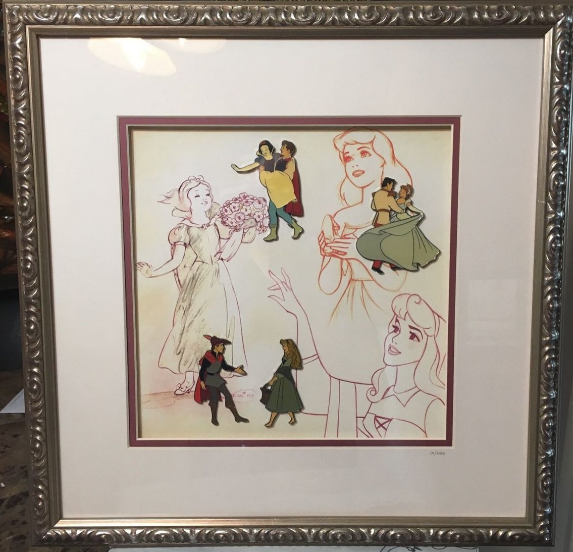 Disney Princes and Princesses Framed Pin Set
