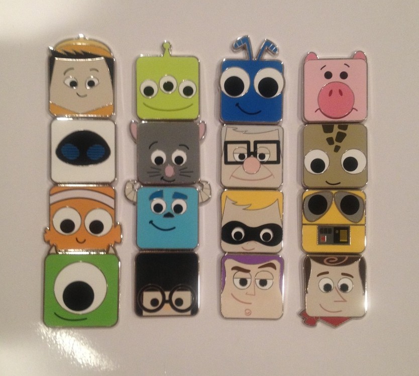 Disney/Pixar Character Squares - Disney Store Pixar Pin