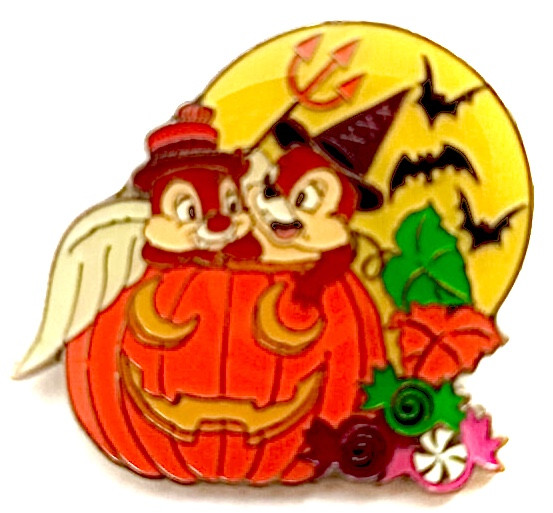 希少レア　ディズニー　ピンズ　バッヂ　HALLOWEEN 2009 Disney Halloween 2009 - Chip & Dale in Pumpkin | PIN 30458
