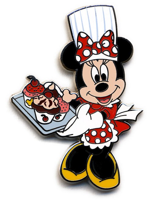 Chef Minnie Mouse with Tray Full of Desserts | PIN 16428