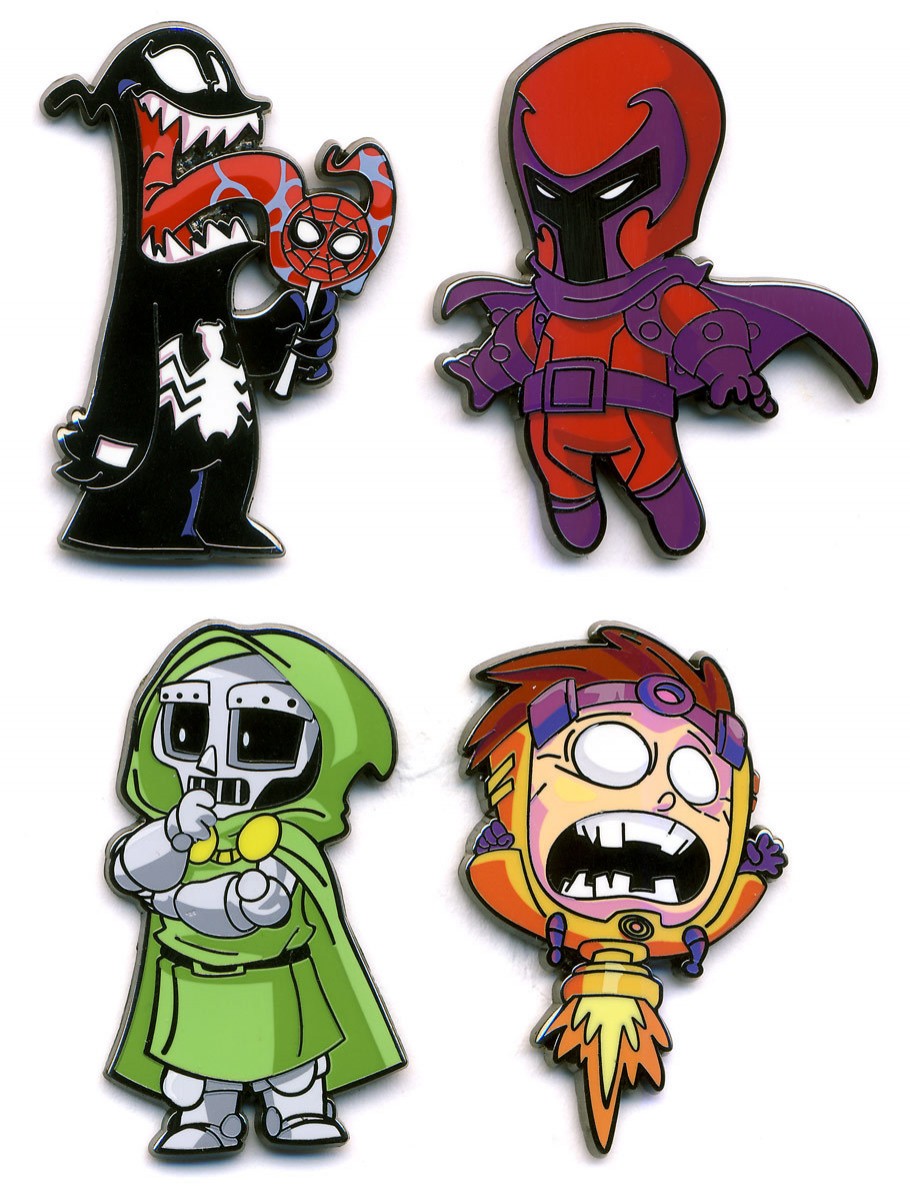 4 Pin Villains Set