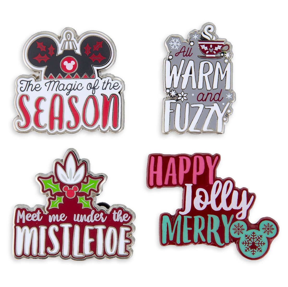 Mickey Mouse Icon Holiday 4-Pins Set