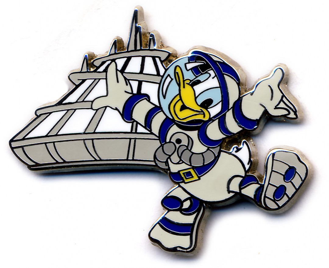 Characters at the Magic Kingdom Booster - Donald at Space Mountain