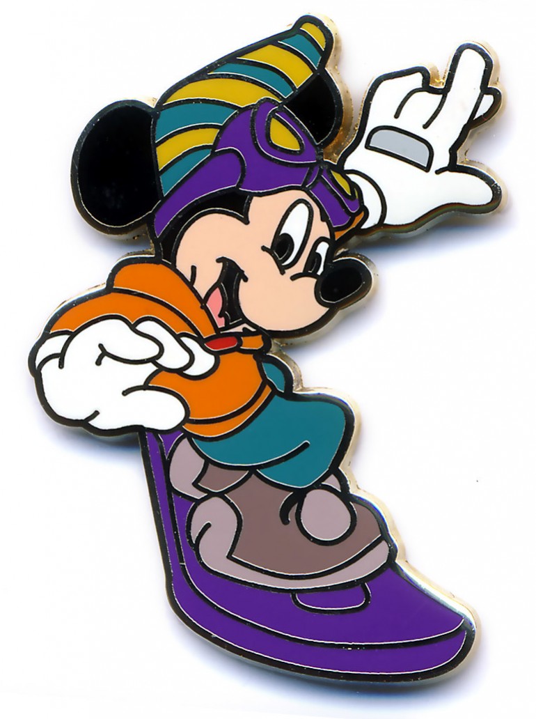 Cast Lanyard Refresh - Mickey on a Snowboard | PIN 18592
