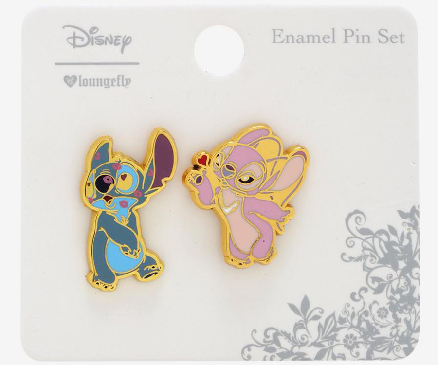 Stitch and Angel Hearts and Kisses