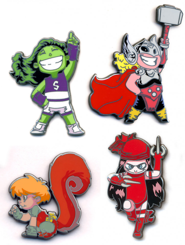 She-Hulk, Thor, Elektra, and Squirrel Girl
