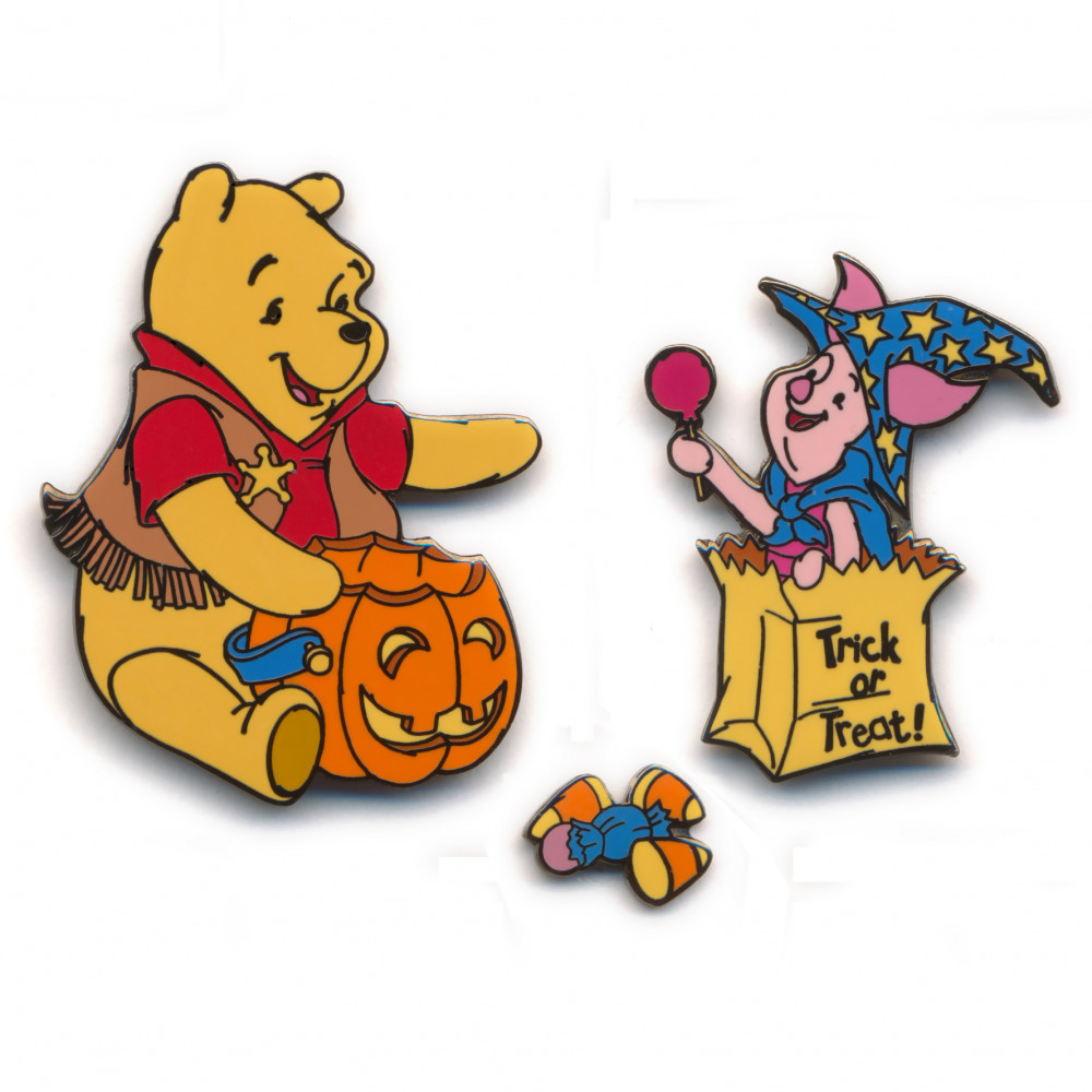 Cowboy Pooh and Wizard Piglet 3 Pin Set