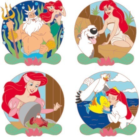 WDW/DLR The Little Mermaid 30th Anniversary 4-pin Boxed Set