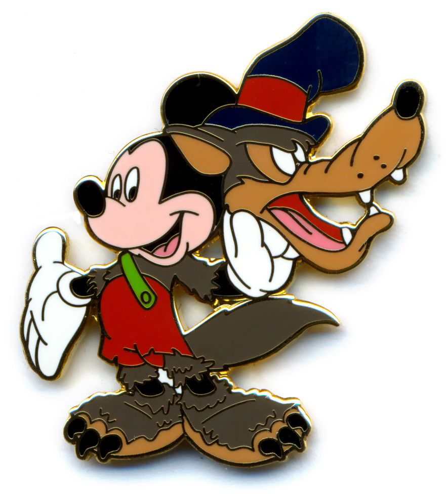 Tombstone Set - Mickey Dressed as the Big Bad Wolf | PIN 43982