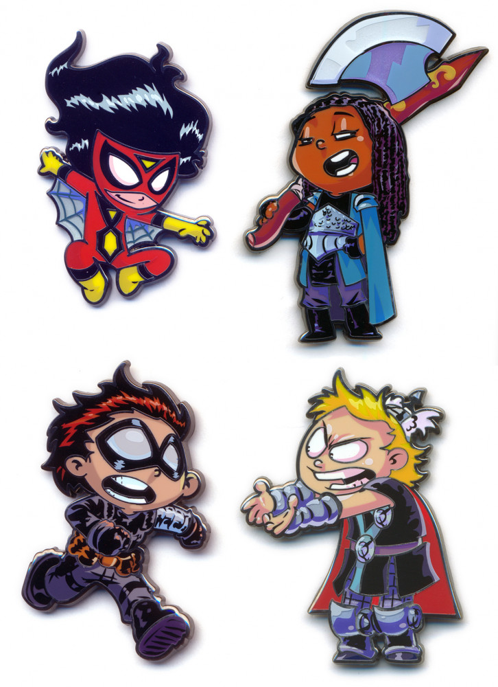 Marvel Pin Set #3 - Spider-Woman, Valkyrie, The Winter Soldier and Thor