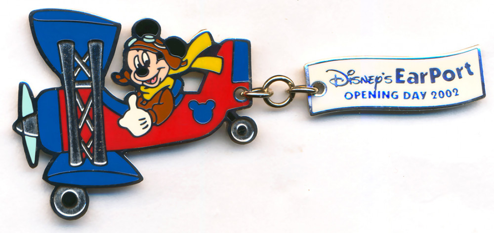 Earport Earport - Opening Day 2002 - Mickey Piloting a Red & Blue Biplane | PIN ...
