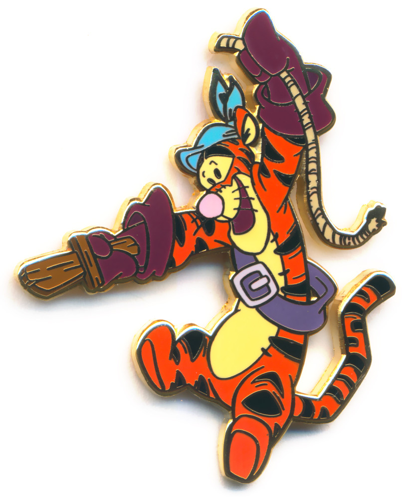Pooh & Friends Pirates 3 Pin Set - Tigger Swinging on a Rope | PIN