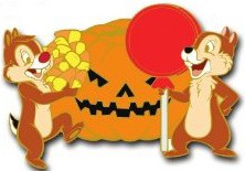 Chip & Dale w/ Candy & Pumpkin